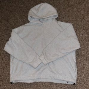 Light blue fleece hoodie